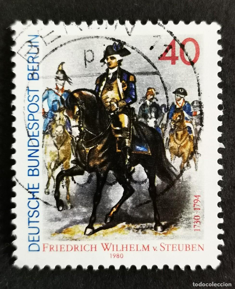Sellos: Sello Alemania Berl&iacute;n 1980, Friedrich Wilhelm von Steuben (general), 40 Pf. Michel: DE-BE 628