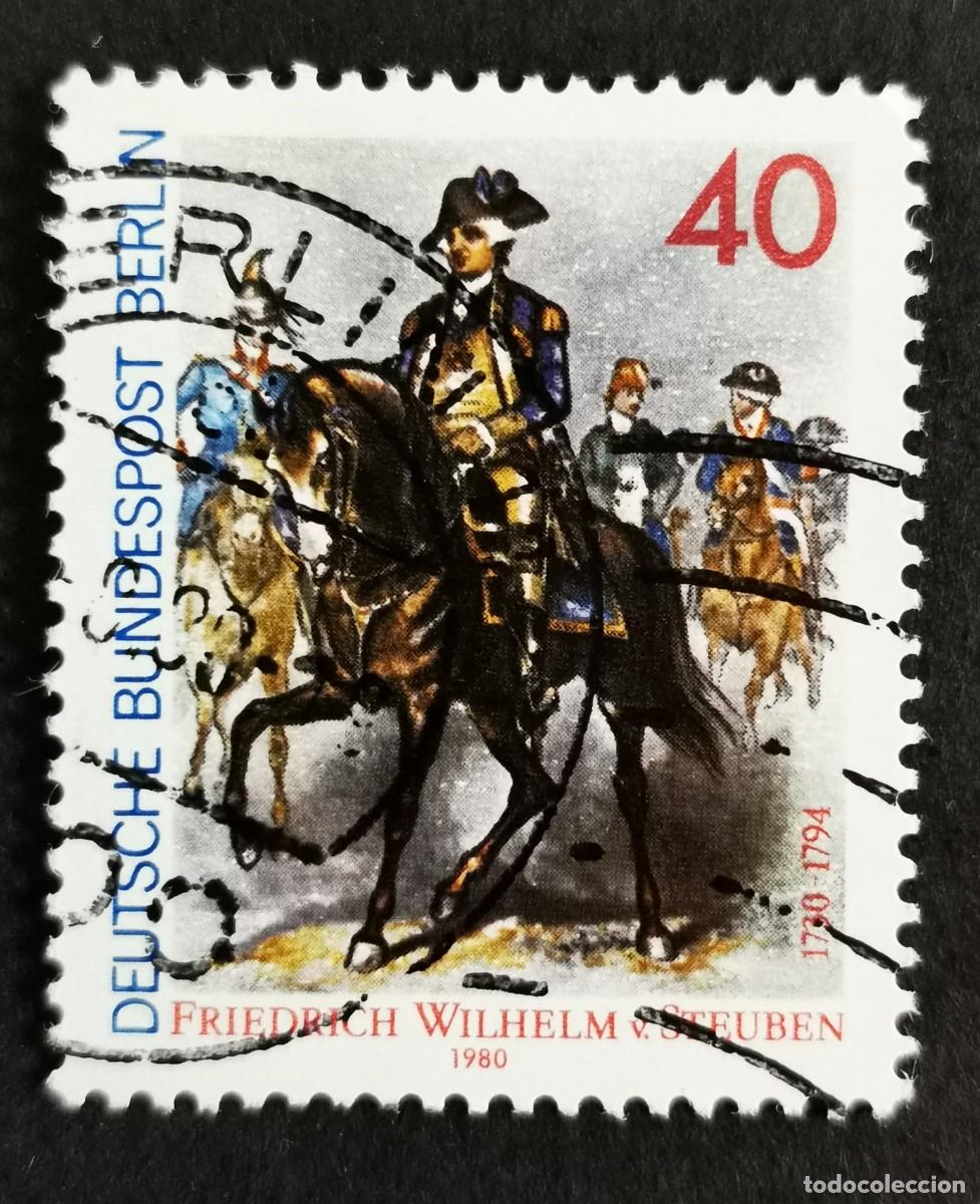 Sellos: Sello Alemania Berl&iacute;n 1980, Friedrich Wilhelm von Steuben (general), 40 Pf. Michel: DE-BE 628