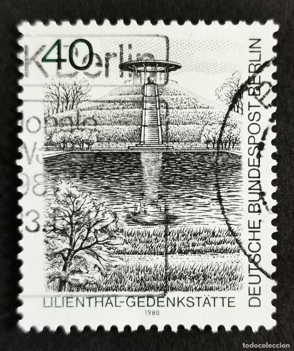 Sellos: Sello Alemania Berl&iacute;n 1980, Memorial Lilienthal, Berl&iacute;n Lichterfelde, 40 Pf. Michel: DE-BE 634