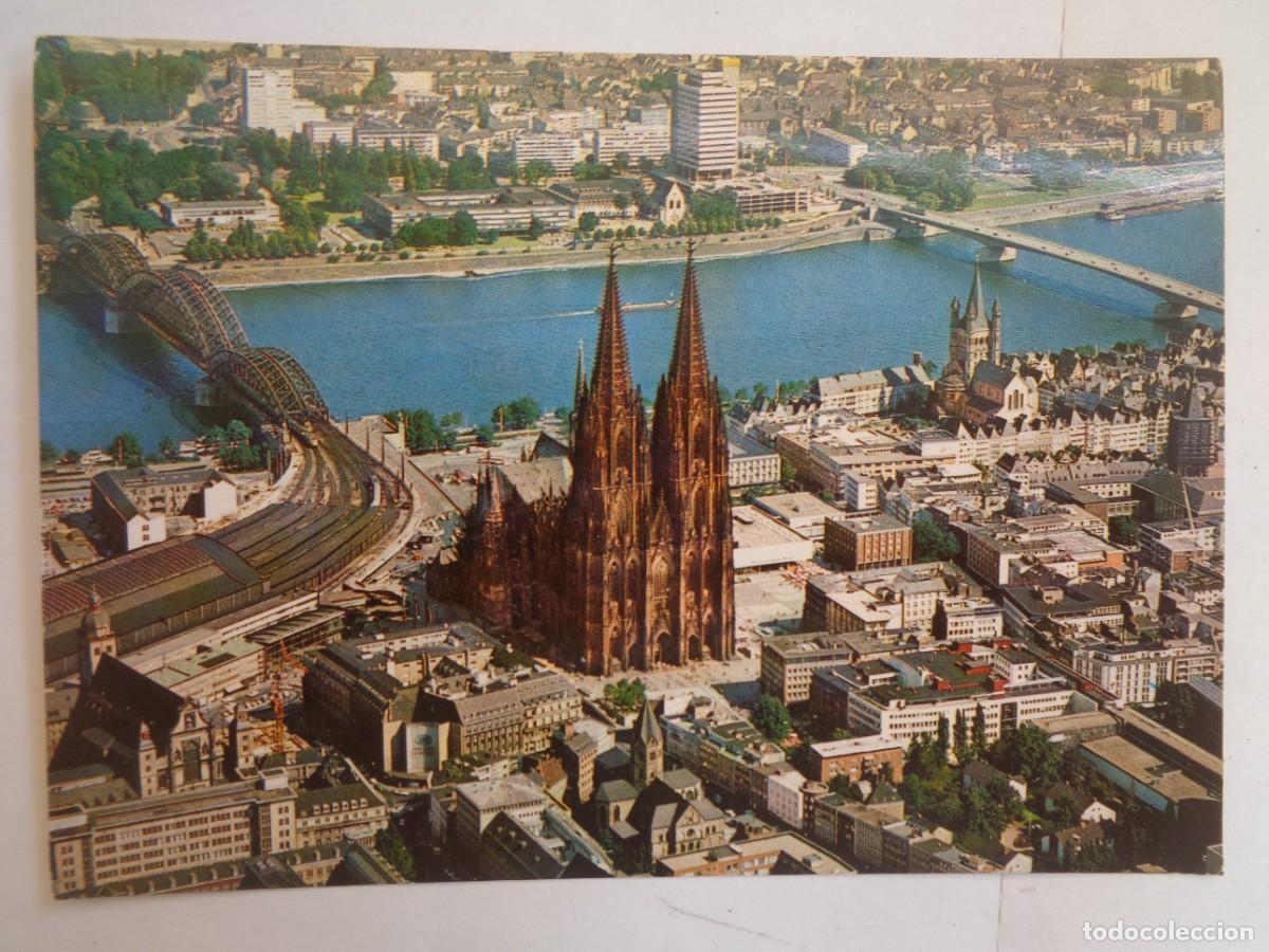Sellos: POSTAL DE COLONIA ( ALEMANIA ). CIRCULADA A FINLANDIA SELLO 50&ordm; ANIVERSARIO PLAN MAESHALL