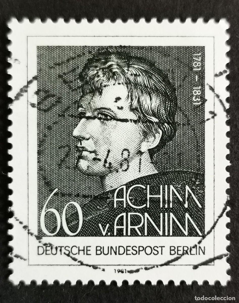 Sellos: Sello Alemania Berl&iacute;n 1981, Achim von Arnim (poeta), 60 Pf. Michel: DE-BE 637