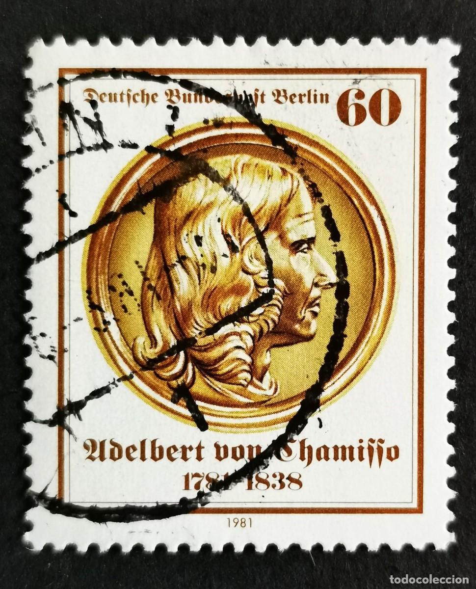 Sellos: Sello Alemania Berl&iacute;n 1981, Adelbert von Chamisso (poeta y naturalista), 60 Pf. Michel: DE-BE 638