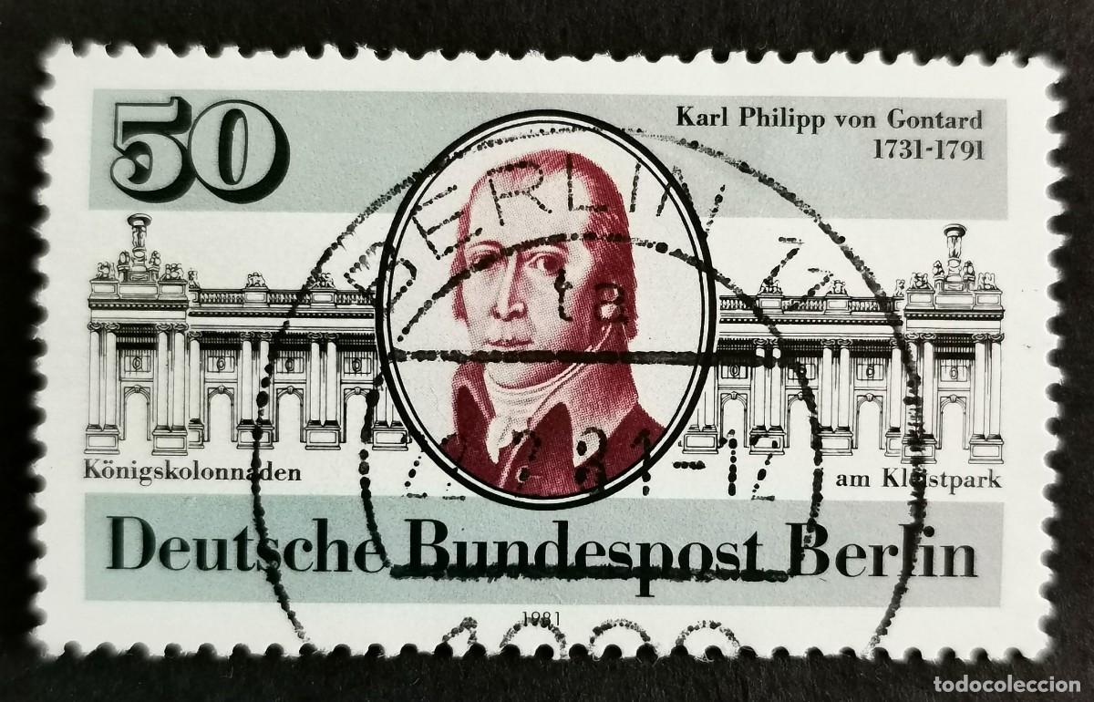 Sellos: Sello Alemania Berl&iacute;n 1981, Karl Philipp von Gontard (arquitecto), 50 Pf. Michel: DE-BE 639