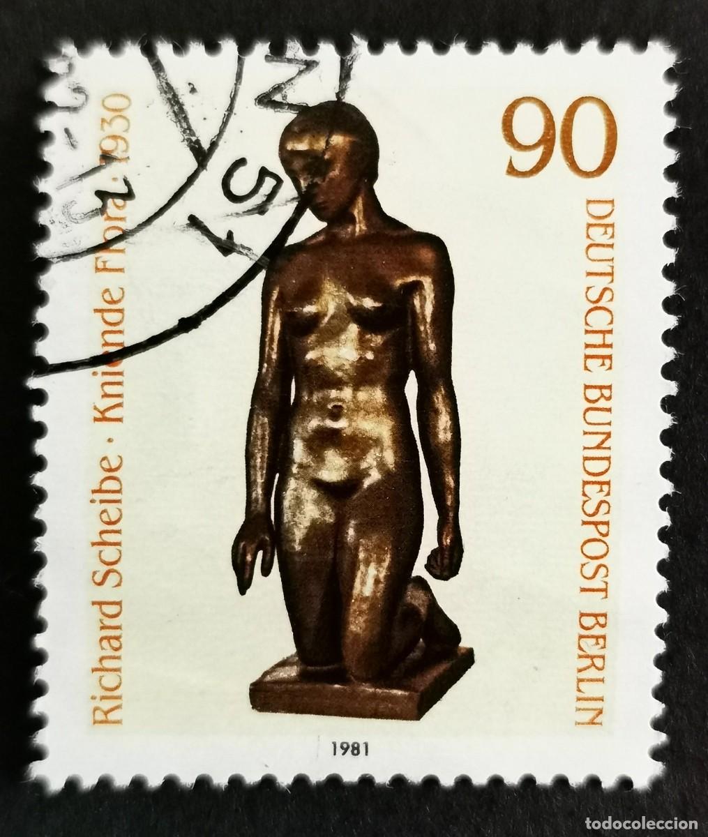 Sellos: Sello Alemania Berl&iacute;n 1981, &rdquo;Flora arrodillada&rdquo; (1930) - Richard Scheibe, 90 Pf. Michel: DE-BE 657