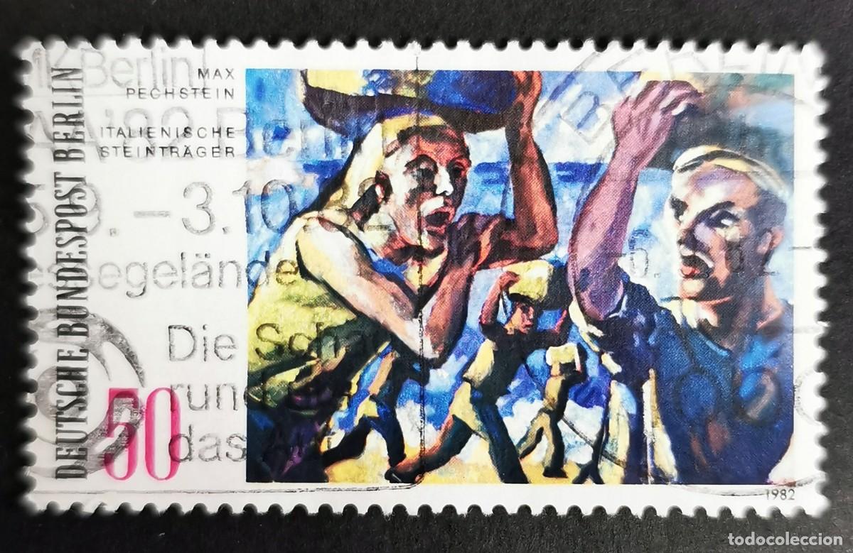 Sellos: Sello Alemania Berl&iacute;n 1982, Portadores de piedra italianos Max Pechstein, 50 Pf. Michel: DE-BE 678