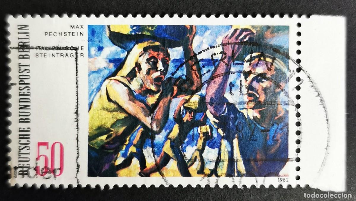Sellos: Sello Alemania Berl&iacute;n 1982, Portadores de piedra italianos Max Pechstein, 50 Pf. Michel: DE-BE 678