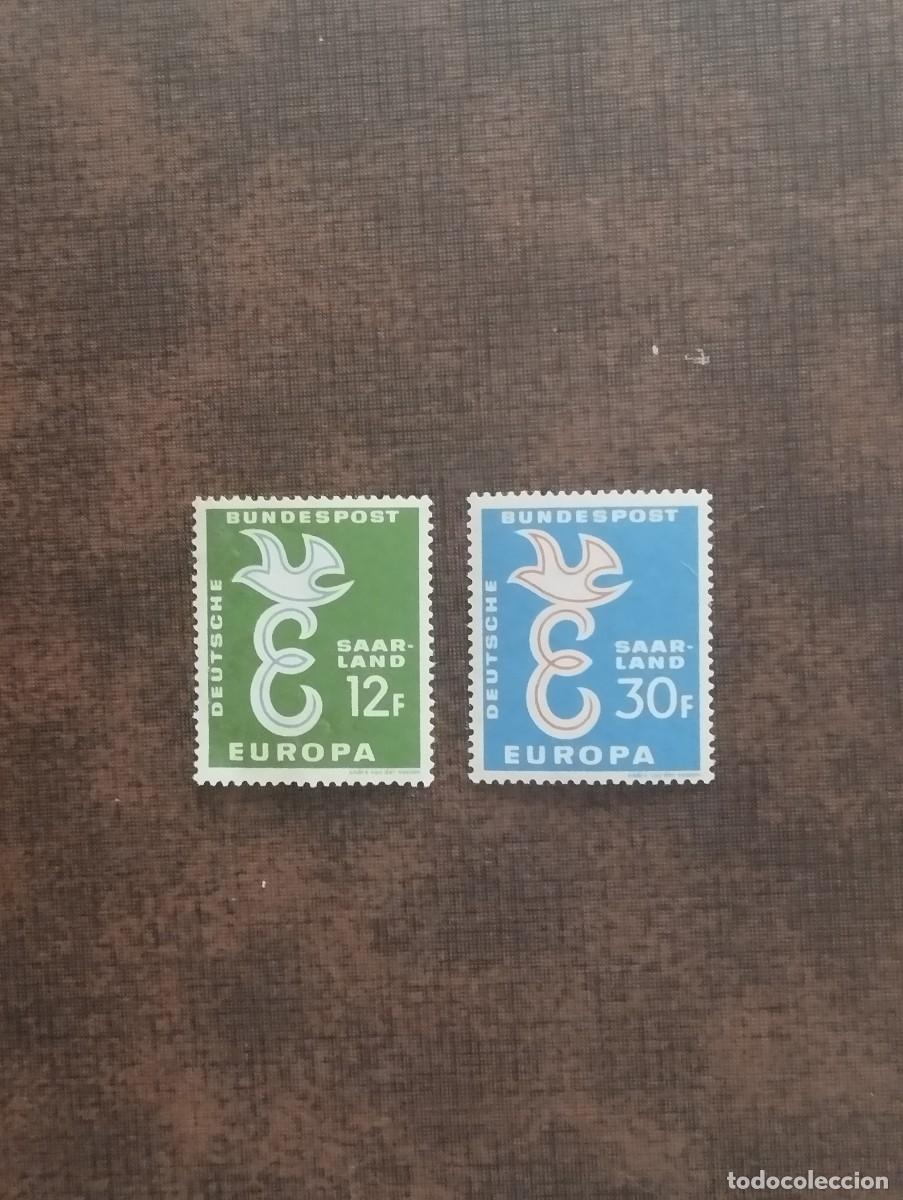 Sellos: 16.08/ Sarre/ Alemania Federal.1958. Serie completa en nuevo