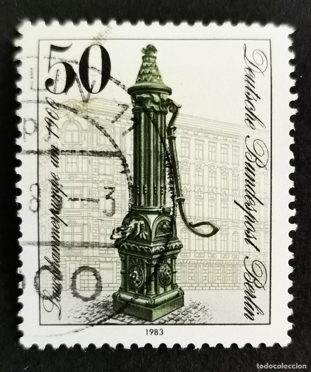 Sellos: Sello Alemania Berl&iacute;n 1983, Bomba Lauchhammer (aprox. 1900), plaza Klausen, 50 Pf. Michel: DE-BE 689