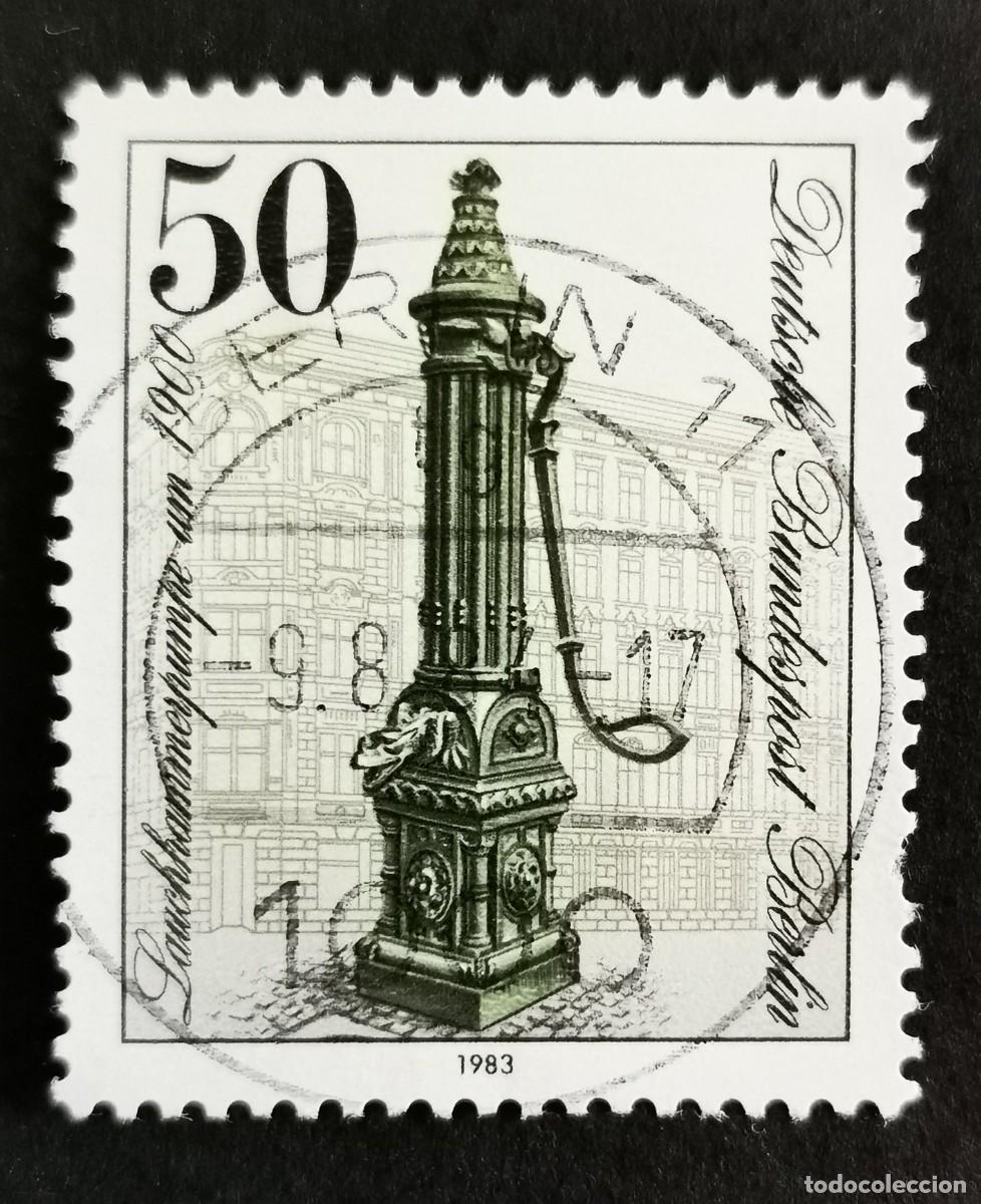 Sellos: Sello Alemania Berl&iacute;n 1983, Bomba Lauchhammer (aprox. 1900), plaza Klausen, 50 Pf. Michel: DE-BE 689