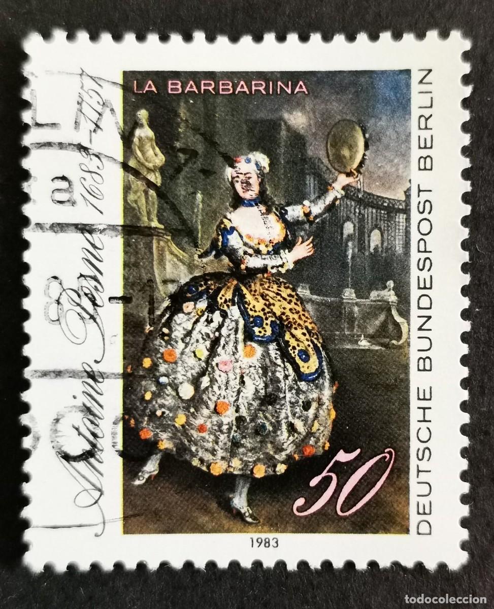 Sellos: Sello Alemania Berl&iacute;n 1983, La Barbarina (pintura de Barbara Campanini), 50 Pf. Michel: DE-BE 700
