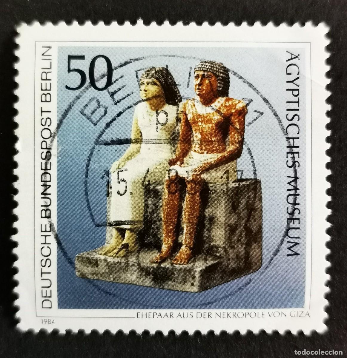 Sellos: Sello Alemania Berl&iacute;n 1984, Pareja procedente necr&oacute;polis Giza, 50 Pf. Michel: DE-BE 709