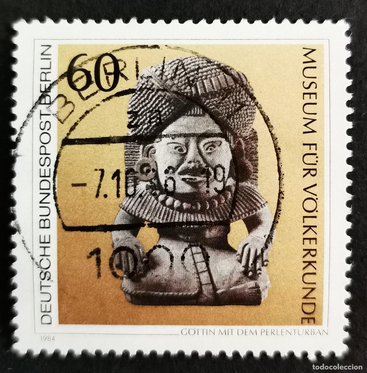 Sellos: Sello Alemania Berl&iacute;n 1984, Diosa turbante perlas (Museo de Etnolog&iacute;a), 60 Pf. Michel: DE-BE 710