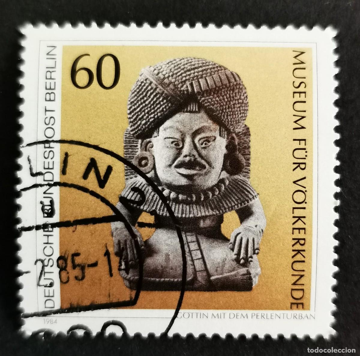 Sellos: Sello Alemania Berl&iacute;n 1984, Diosa turbante perlas (Museo de Etnolog&iacute;a), 60 Pf. Michel: DE-BE 710