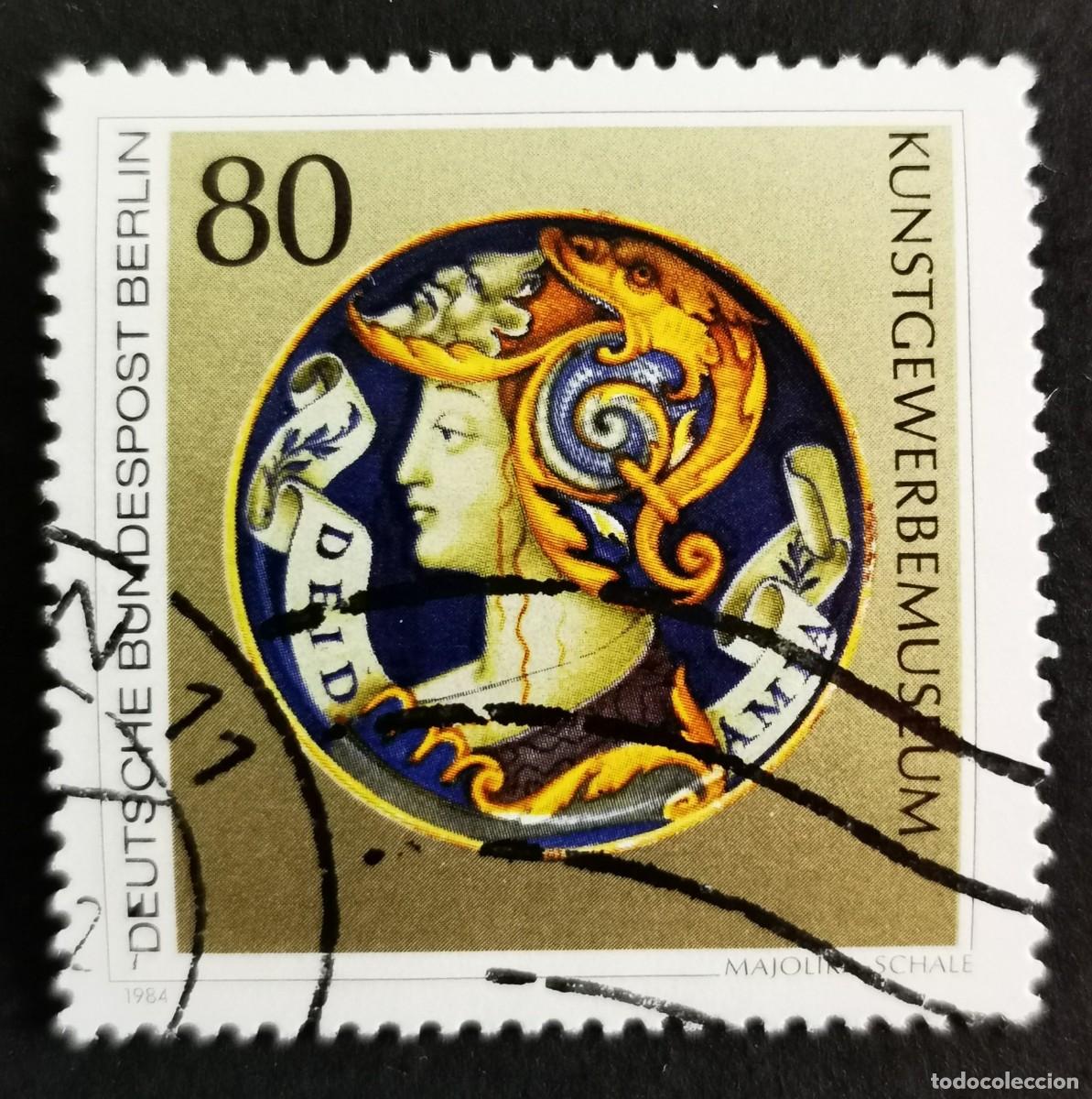 Sellos: Sello Alemania Berl&iacute;n 1984, Cuenco de may&oacute;lica (Museo de Artes Decorativas, 80 Pf. Michel: DE-BE 711