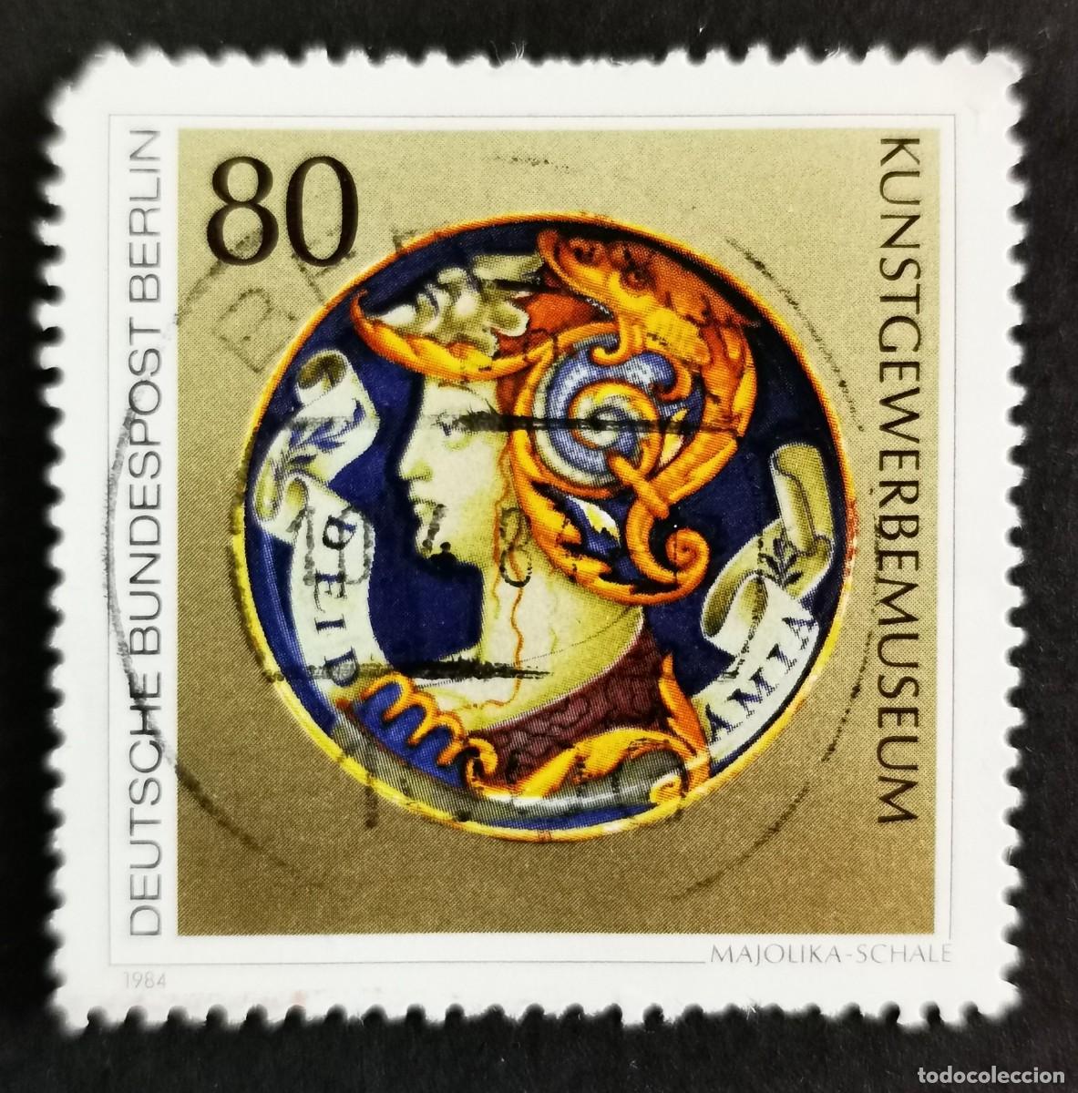 Sellos: Sello Alemania Berl&iacute;n 1984, Cuenco de may&oacute;lica (Museo de Artes Decorativas, 80 Pf. Michel: DE-BE 711