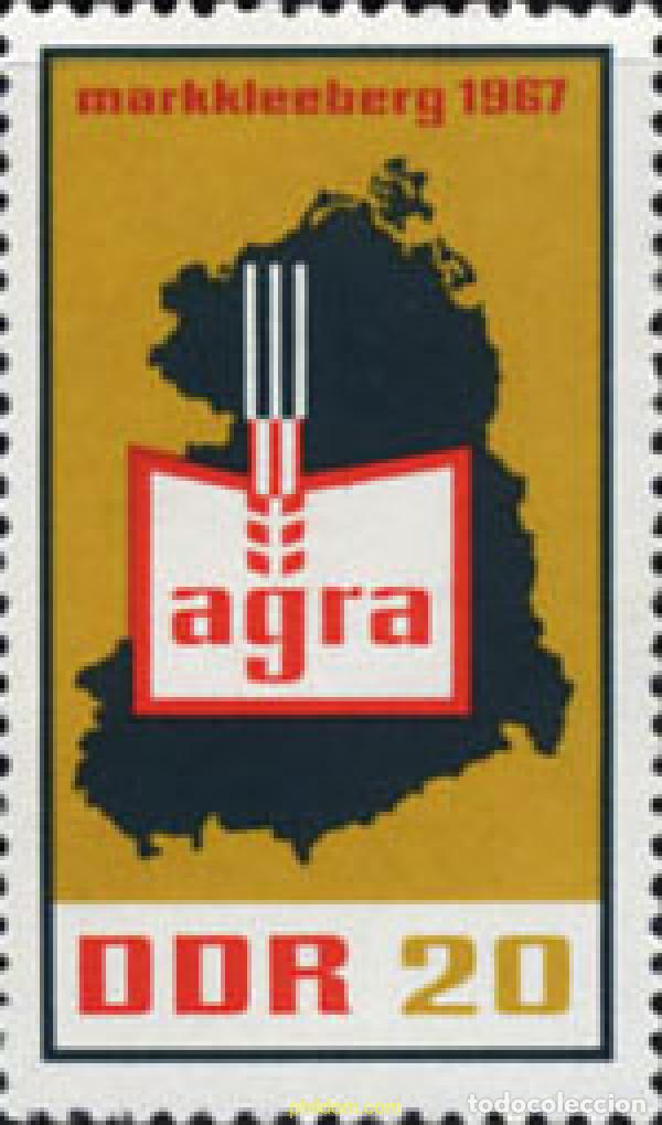 Sellos: 150645 MNH ALEMANIA DEMOCRATICA 1967 EXPOSICION AGRICOLA INTERNACIONAL DE MARKKLEEBERG