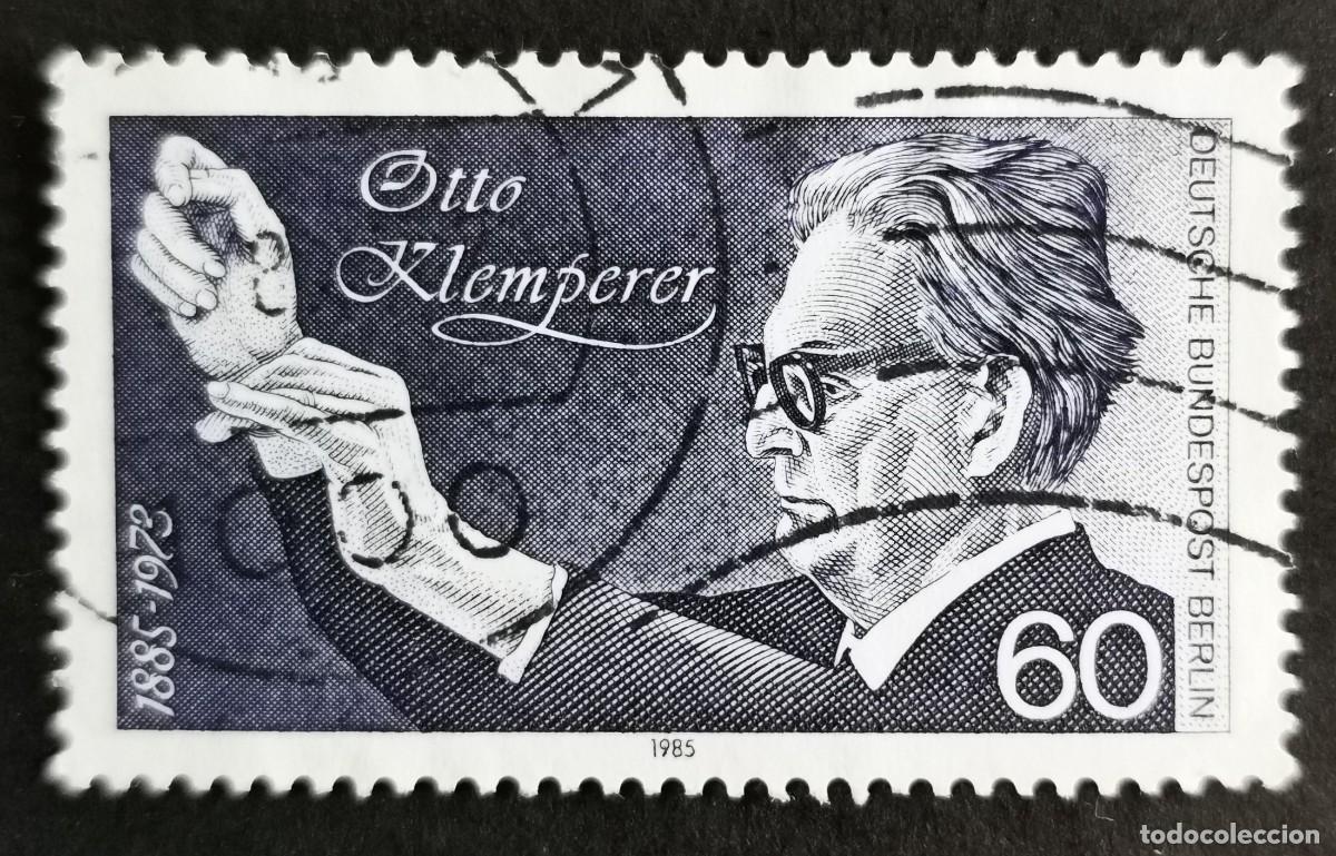 Sellos: Sello Alemania Berl&iacute;n 1985, Otto Klemperer, director de orquesta, 60 Pf. Michel: DE-BE 739