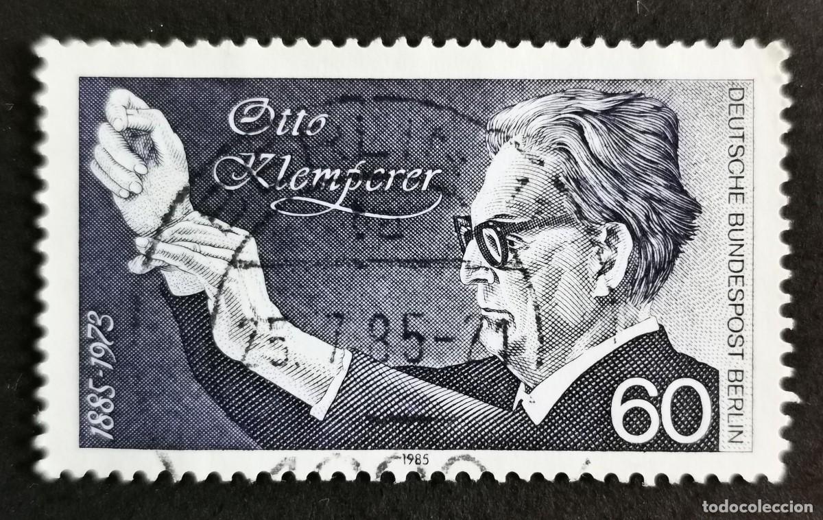 Sellos: Sello Alemania Berl&iacute;n 1985, Otto Klemperer, director de orquesta, 60 Pf. Michel: DE-BE 739