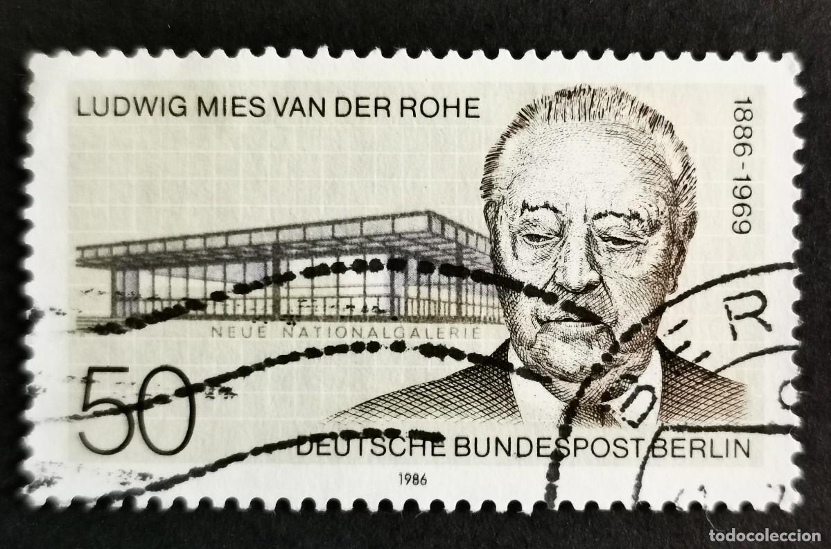 Sellos: Sello Alemania Berl&iacute;n 1986, Ludwig Mies van der Rohe,Nueva Galer&iacute;a Naciona, 50 Pf. Michel: DE-BE 753
