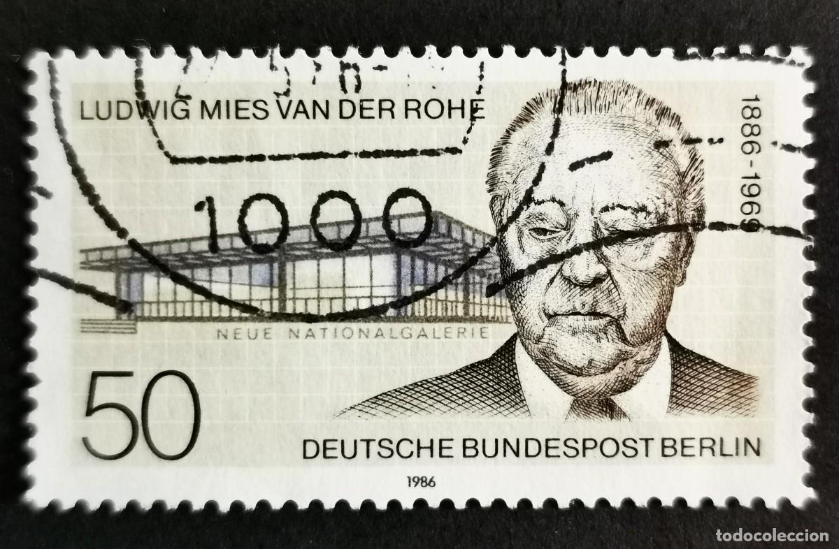 Sellos: Sello Alemania Berl&iacute;n 1986, Ludwig Mies van der Rohe,Nueva Galer&iacute;a Naciona, 50 Pf. Michel: DE-BE 753