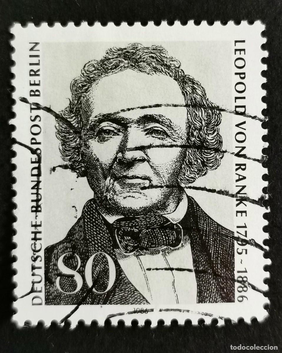 Sellos: Sello Alemania Berl&iacute;n 1986, Leopold von Ranke (historiador), 80 Pf. Michel: DE-BE 759