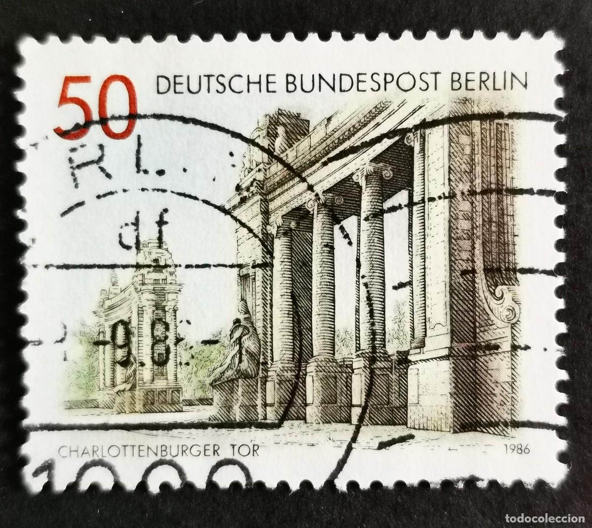 Sellos: Sello Alemania Berl&iacute;n 1986, Puerta de Charlottenburg, 50 Pf. Michel: DE-BE 761