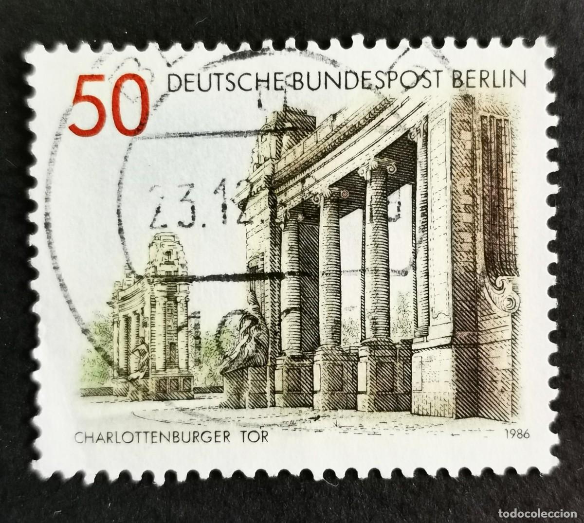 Sellos: Sello Alemania Berl&iacute;n 1986, Puerta de Charlottenburg, 50 Pf. Michel: DE-BE 761