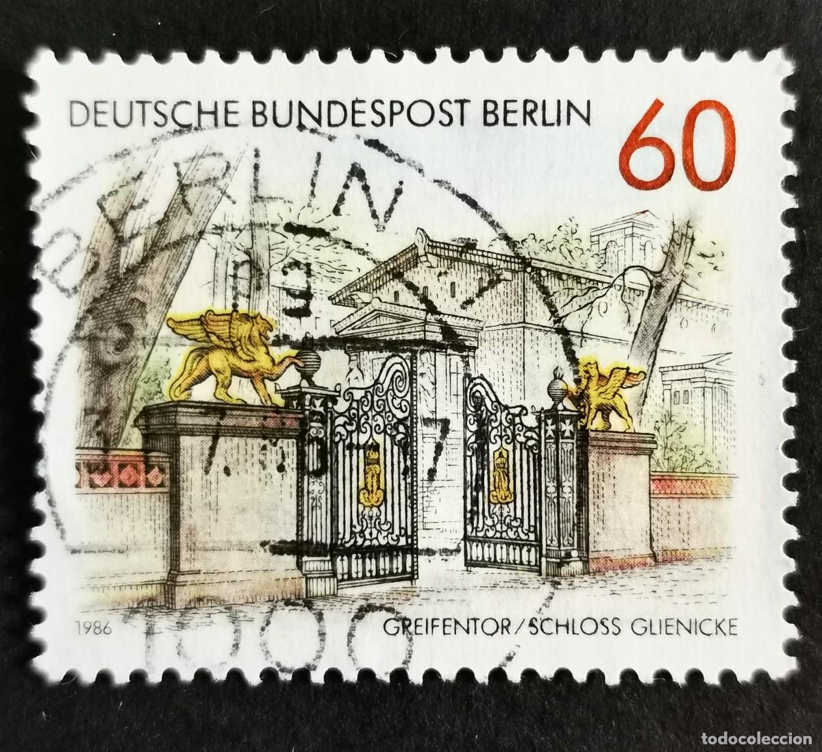 Sellos: Sello Alemania Berl&iacute;n 1986, Greifentor, Castillo de Glienicke, 60 Pf. Michel: DE-BE 762