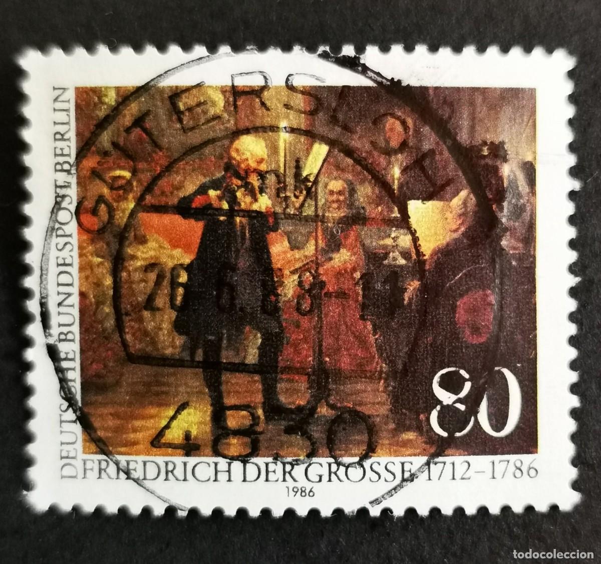 Sellos: Sello Alemania Berl&iacute;n 1986, &rdquo;El concierto de flauta&rdquo; de Adolph von Menzel, 80 Pf. Michel: DE-BE 764
