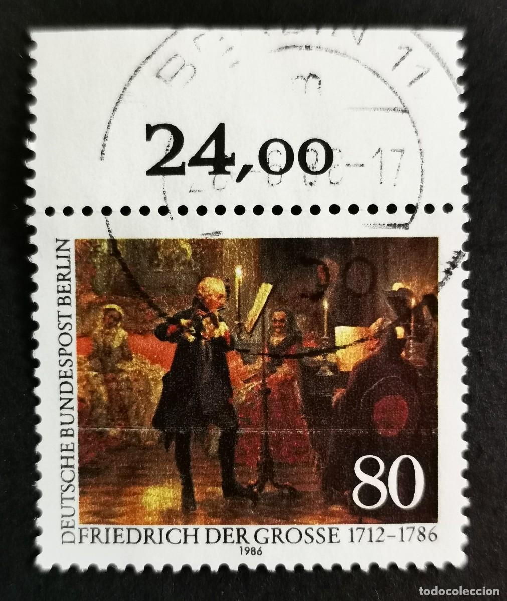 Sellos: Sello Alemania Berl&iacute;n 1986, &rdquo;El concierto de flauta&rdquo; de Adolph von Menzel, 80 Pf. Michel: DE-BE 764