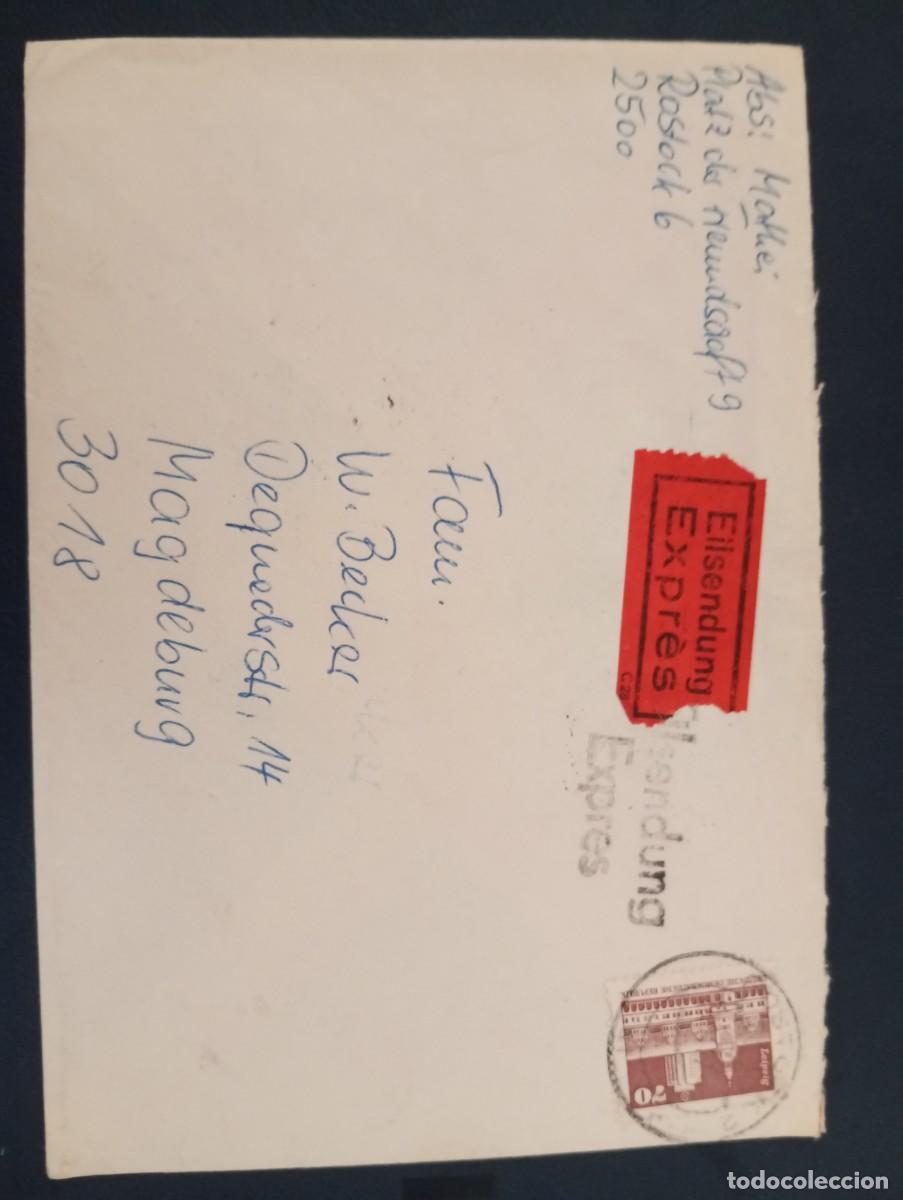 Sellos: ALEMANIA ORIENTAL, 1987, CORREO URGENTE, EXPR&Eacute;S. VER DESCRIPCI&Oacute;N. MATASELLOS VARIOS