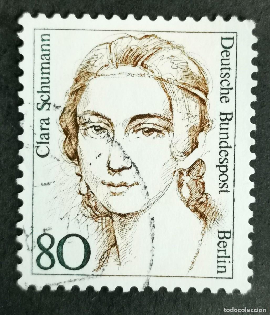 Sellos: Sello Alemania Berl&iacute;n 1986, Mujeres alemanas: Clara Schumann (1819-1896), 80 Pf. Michel: DE-BE 771