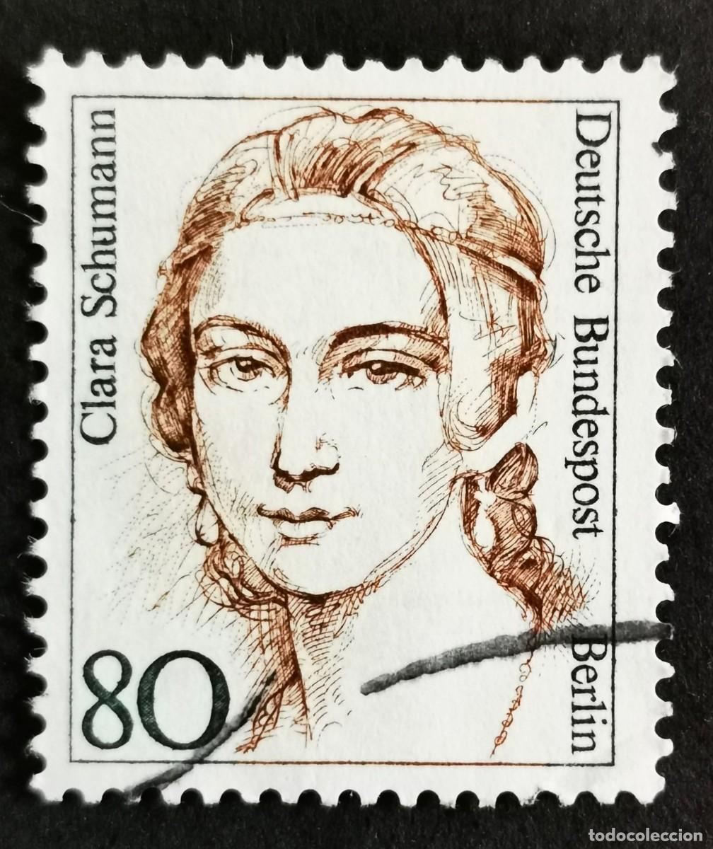 Sellos: Sello Alemania Berl&iacute;n 1986, Mujeres alemanas: Clara Schumann (1819-1896), 80 Pf. Michel: DE-BE 771