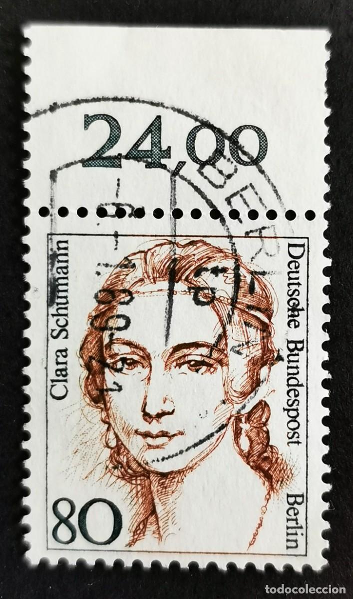 Sellos: Sello Alemania Berl&iacute;n 1986, Mujeres alemanas: Clara Schumann (1819-1896), 80 Pf. Michel: DE-BE 771