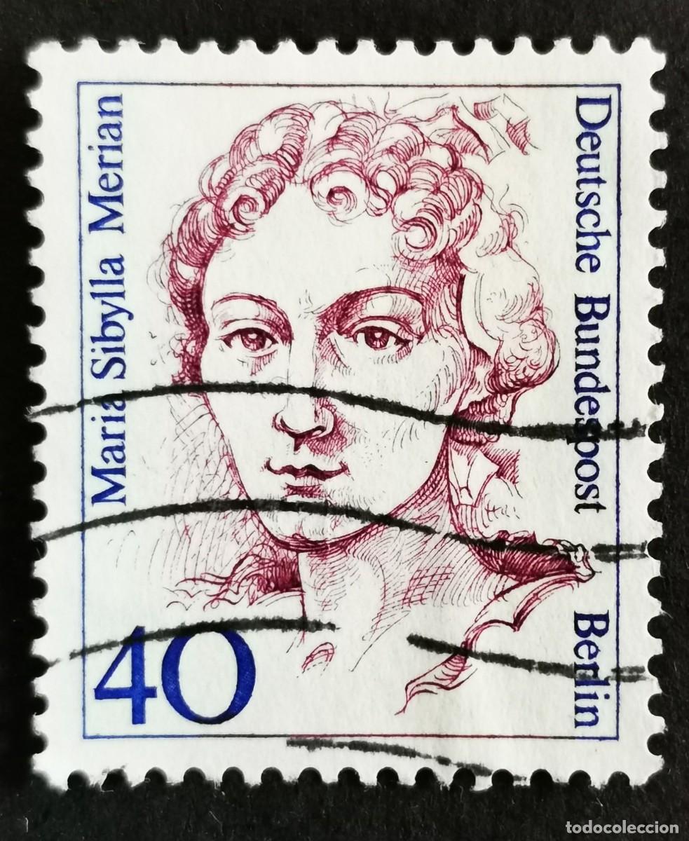Sellos: Sello Alemania Berl&iacute;n 1987, Mujeres alemanas: Mar&iacute;a Sibila Merian, 40 Pf. Michel: DE-BE 788