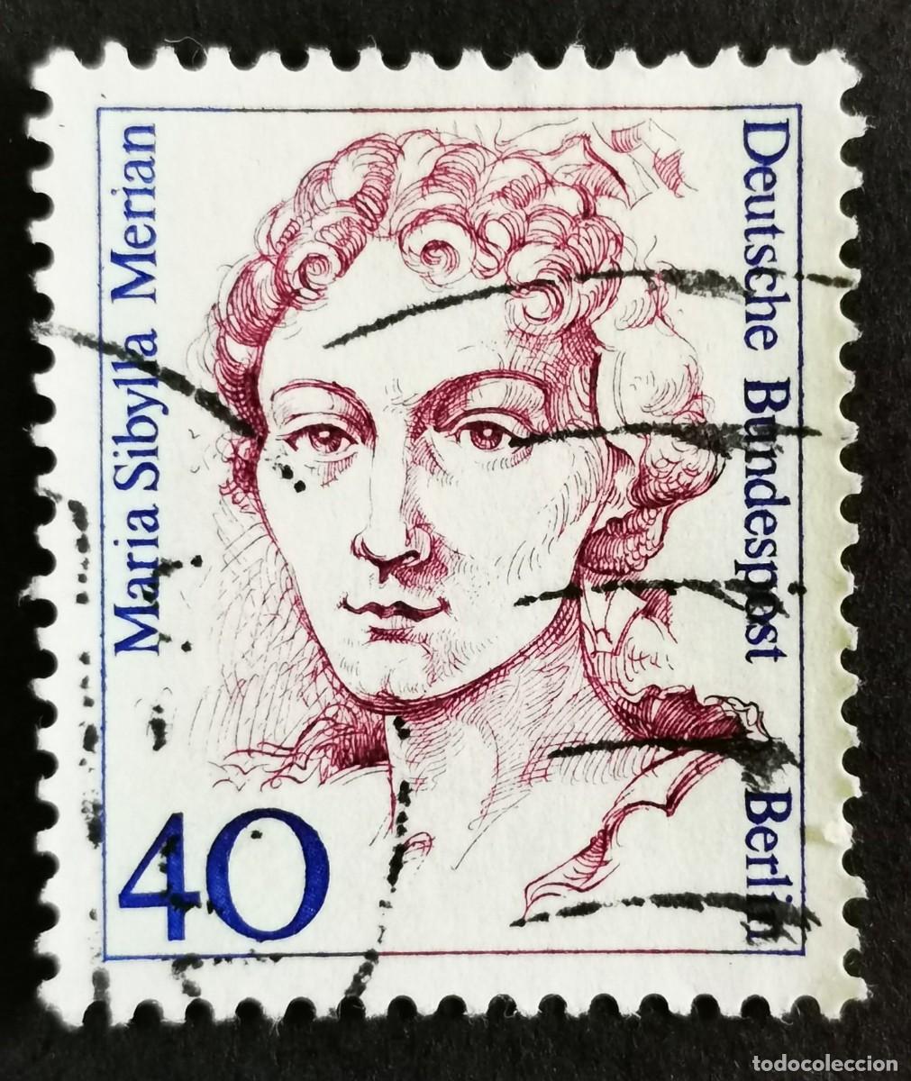 Sellos: Sello Alemania Berl&iacute;n 1987, Mujeres alemanas: Mar&iacute;a Sibila Merian, 40 Pf. Michel: DE-BE 788
