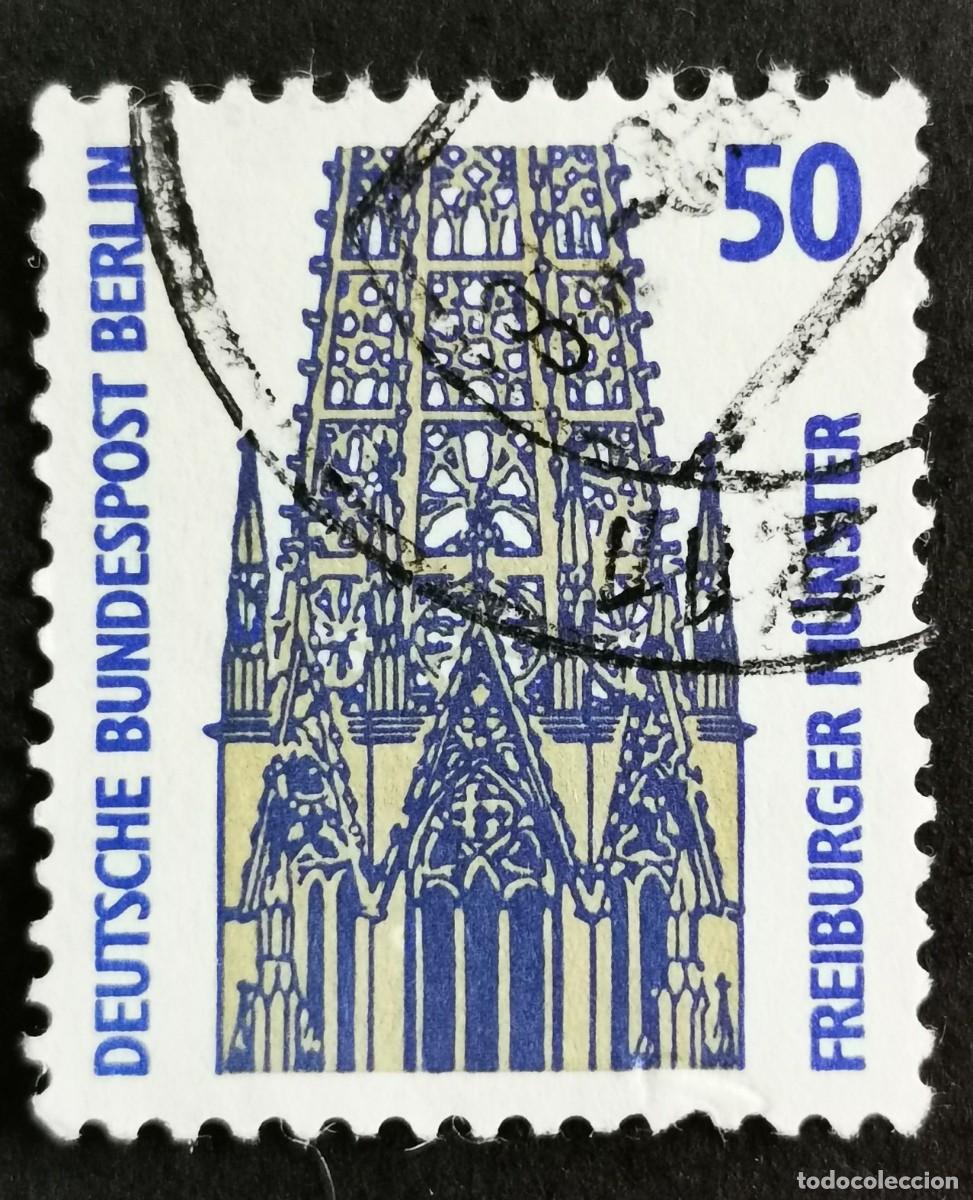 Sellos: Sello Alemania Berl&iacute;n 1987, Torre de la catedral de Friburgo, 50 Pf. Michel: DE-BE 794A