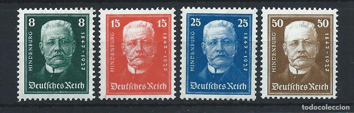 Sellos: Allemagne Empire N&deg;394/97** (MNH) 1927 - Pr&eacute;sident &rdquo;Hindenburg&rdquo;