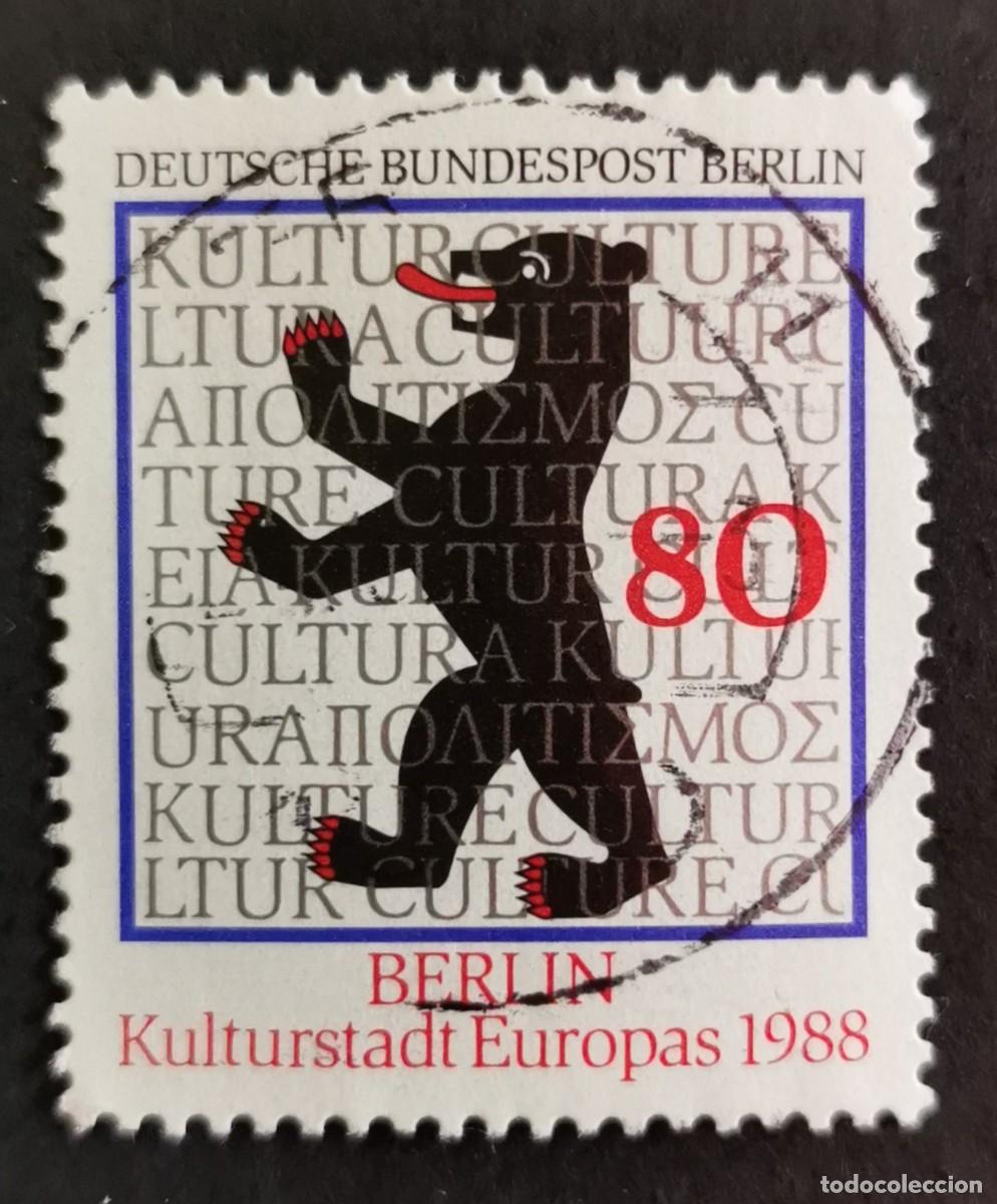 Sellos: Sello Alemania Berl&iacute;n 1988, Oso her&aacute;ldico, 80 Pf. Michel: DE-BE 800