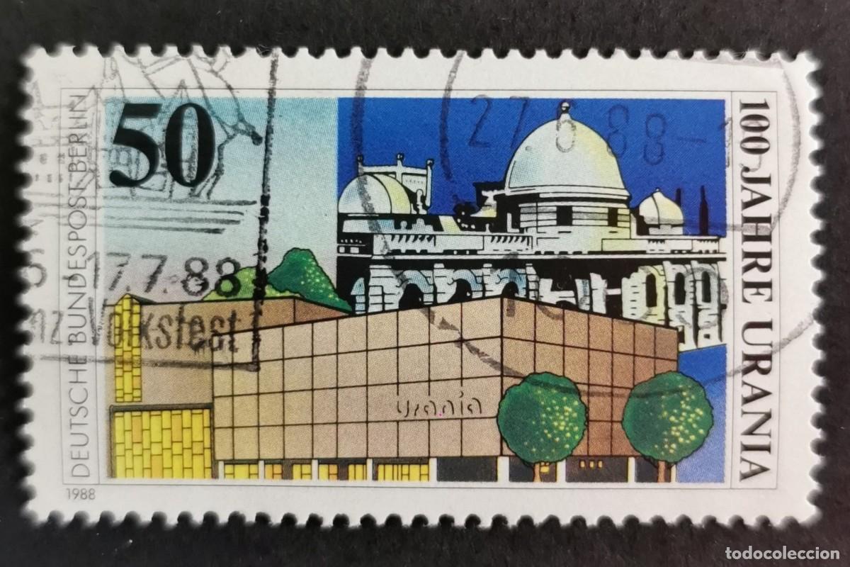 Sellos: Sello Alemania Berl&iacute;n 1988, Edificio Urania con observatorio y planetario, 50 Pf. Michel: DE-BE 804