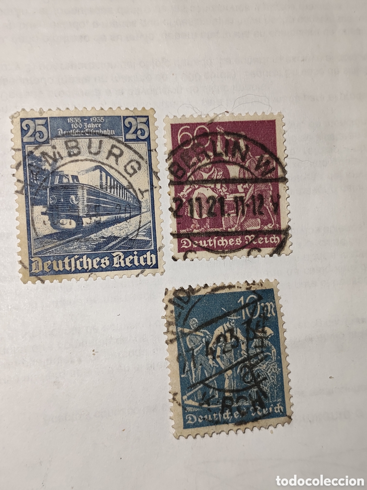 Sellos: 3 sellos alemanes Deutches Reich 1922-35 usados