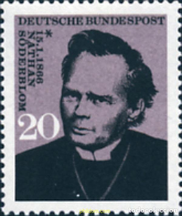 Sellos: 150115 MNH ALEMANIA FEDERAL 1966 CENTENARIO DEL NACIMIENTO DE NATHAN S&Ouml;DERBLOM