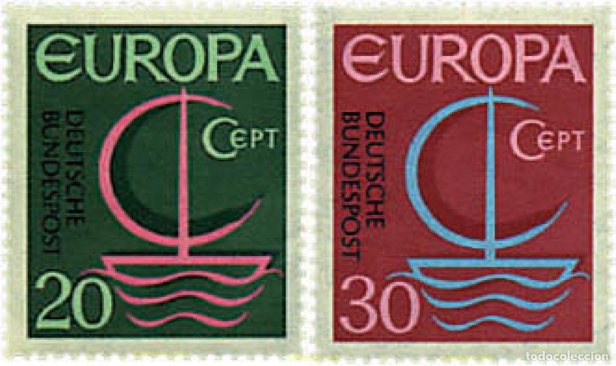 Sellos: 62105 MNH ALEMANIA FEDERAL 1966 EUROPA CEPT. NAVIO EUROPA