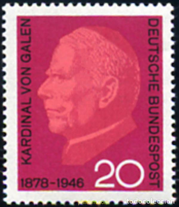 Sellos: 150116 MNH ALEMANIA FEDERAL 1966 20 ANIVERSARIO DE LA MUERTE DEL CARDENAL CLEMENS AUGUST VON GALEN