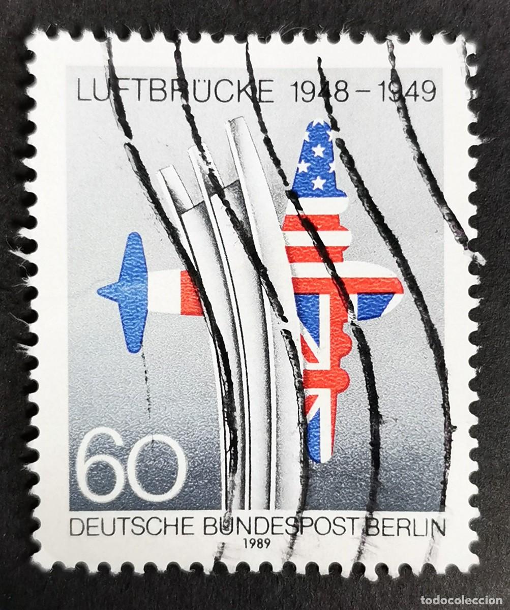 Sellos: Sello Alemania Berl&iacute;n 1989, Monumento puente a&eacute;reo, banderas aliadas, 60 Pf. Michel: DE-BE 842