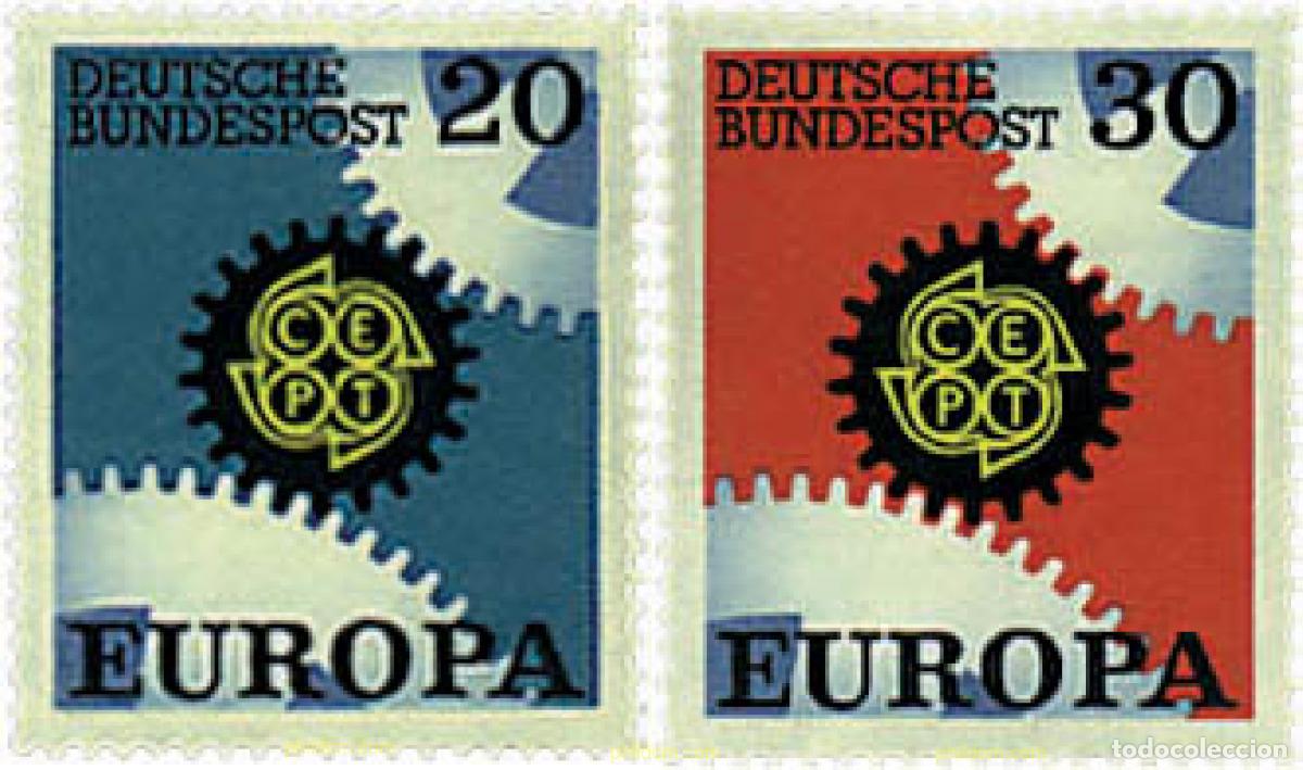 Sellos: 62119 MNH ALEMANIA FEDERAL 1967 EUROPA CEPT. ENGRANAJES