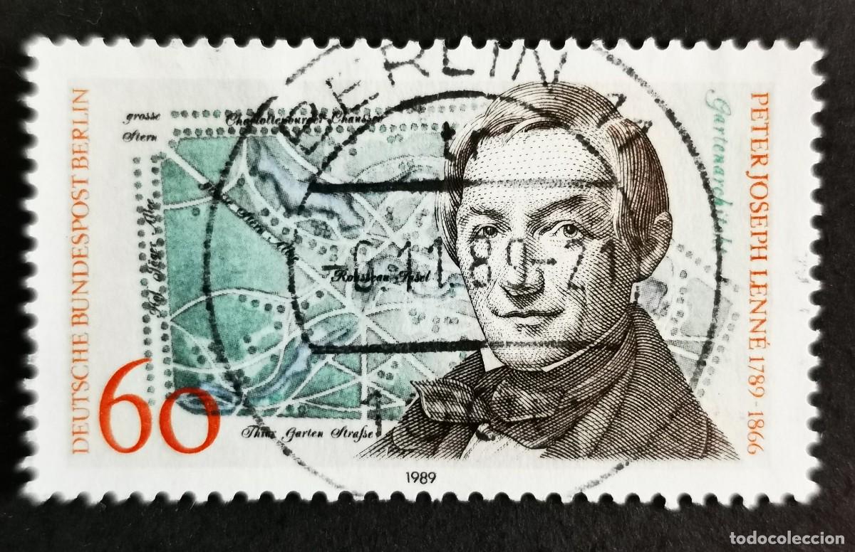 Sellos: Sello Alemania Berl&iacute;n 1989, Plano del zool&oacute;gico de Berl&iacute;n y Lenn&eacute;, 60 Pf. Michel: DE-BE 850