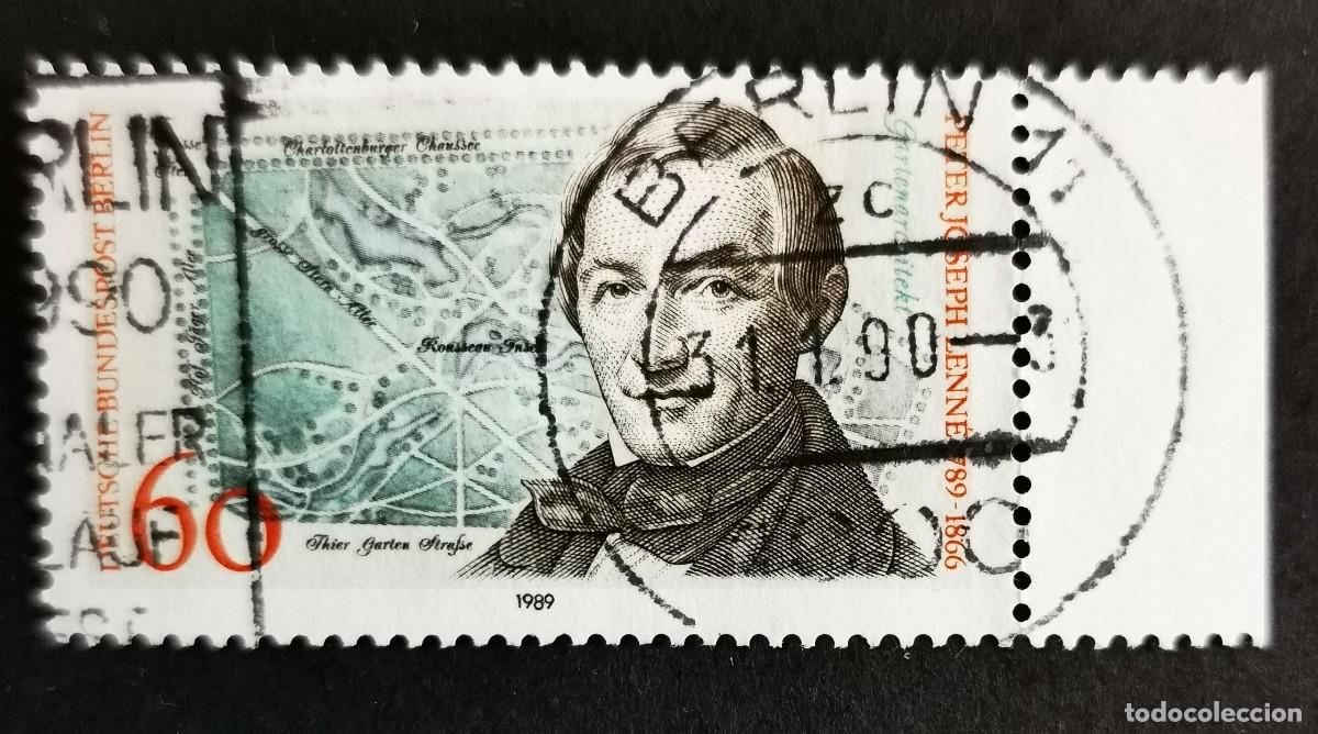 Sellos: Sello Alemania Berl&iacute;n 1989, Plano del zool&oacute;gico de Berl&iacute;n y Lenn&eacute;, 60 Pf. Michel: DE-BE 850