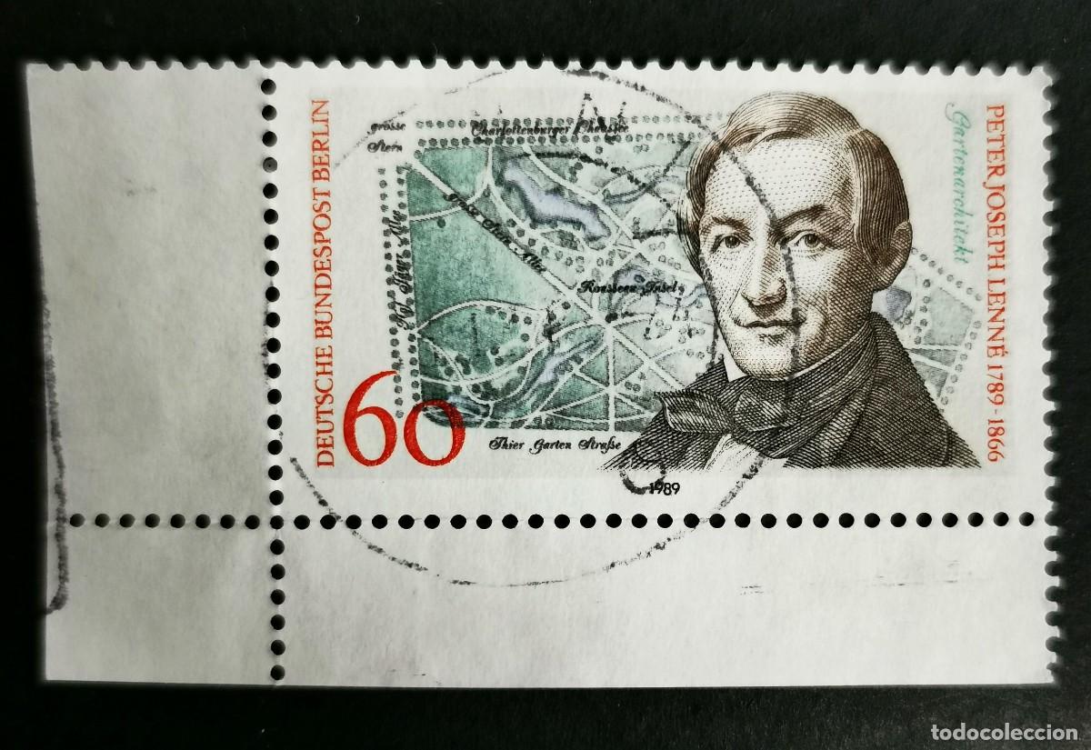 Sellos: Sello Alemania Berl&iacute;n 1989, Plano del zool&oacute;gico de Berl&iacute;n y Lenn&eacute;, 60 Pf. Michel: DE-BE 850