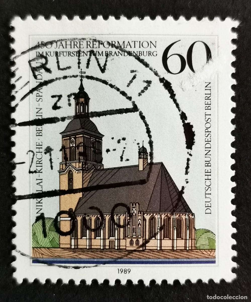 Sellos: Sello Alemania Berl&iacute;n 1989, Iglesia de San Nicol&aacute;s, Berl&iacute;n-Spandau, 60 Pf. Michel: DE-BE 855